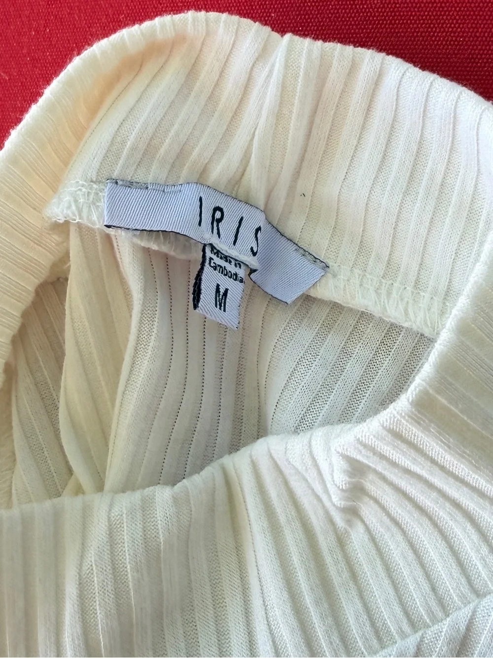 iris Cream Ribbed Cowl-Neck Sweater - Picture 5 of 6